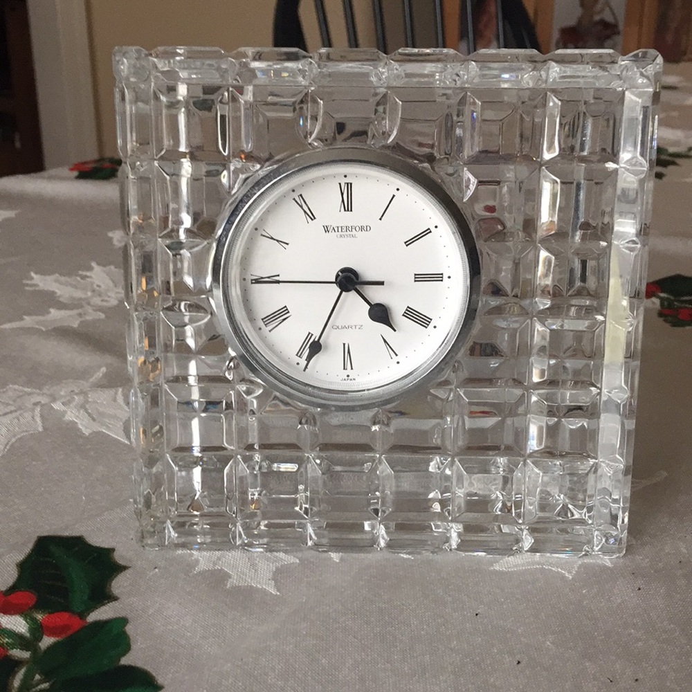 Waterford paperweight clock